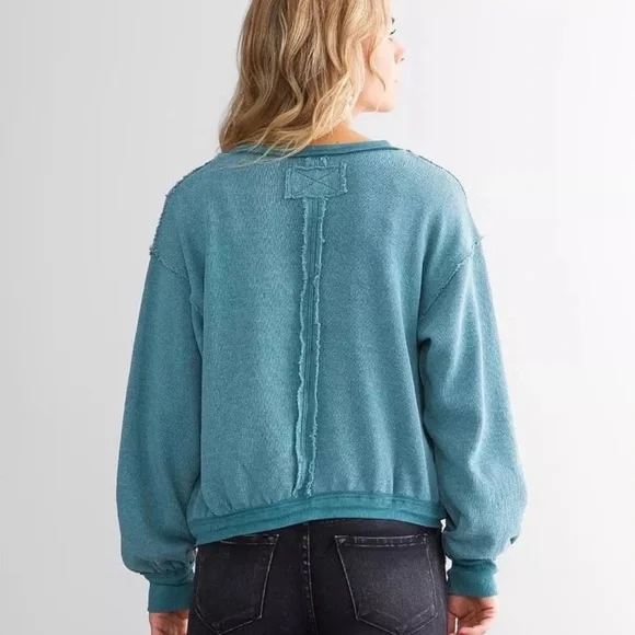 Free People Anyway Tee Deep Teal - Picture 3 of 7